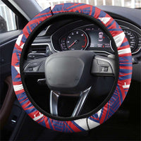 Samoa Gym Steering Wheel Cover Muscle Samoan Tribal Waves - Polynesian Pride