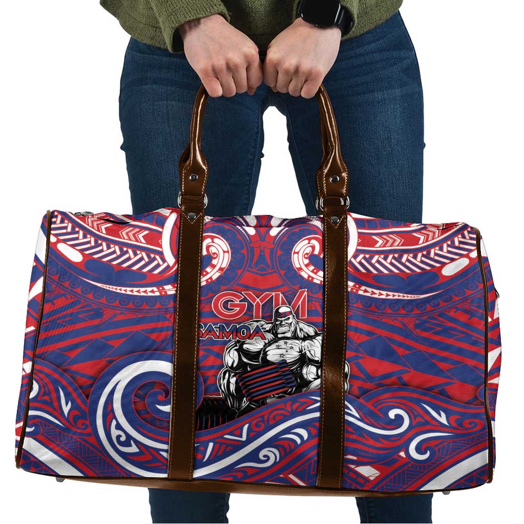 Samoa Gym Travel Bag Muscle Samoan Tribal Waves - Polynesian Pride
