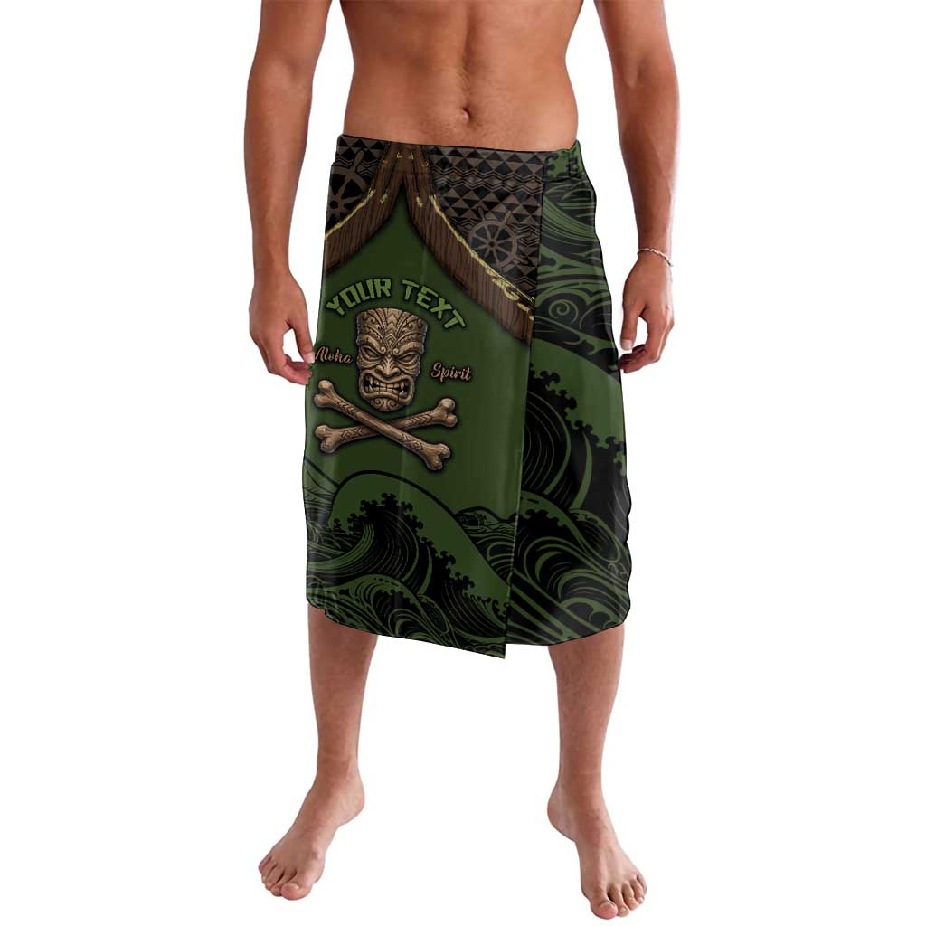 Personalised Hawaii Tiki Pirates Lavalava Kakau Pattern Polynesian Style