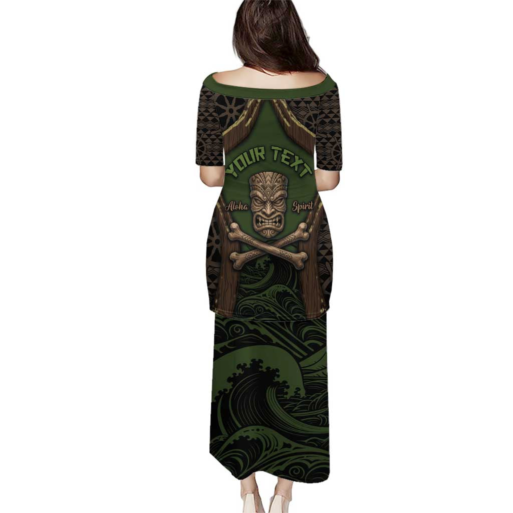 Personalised Hawaii Tiki Pirates Puletasi Kakau Pattern Polynesian Style DT05 - Polynesian Pride