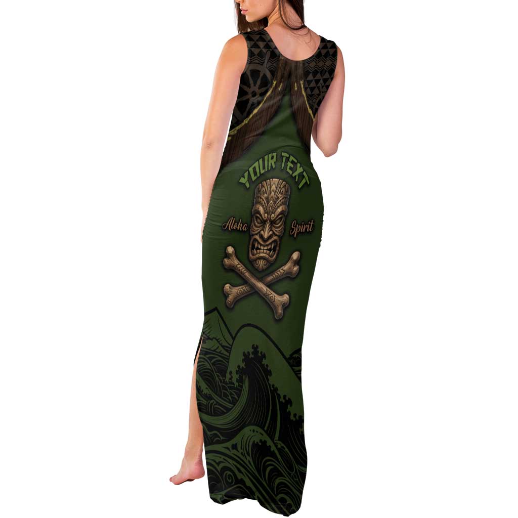Personalised Hawaii Tiki Pirates Tank Maxi Dress Kakau Pattern Polynesian Style DT05 - Polynesian Pride