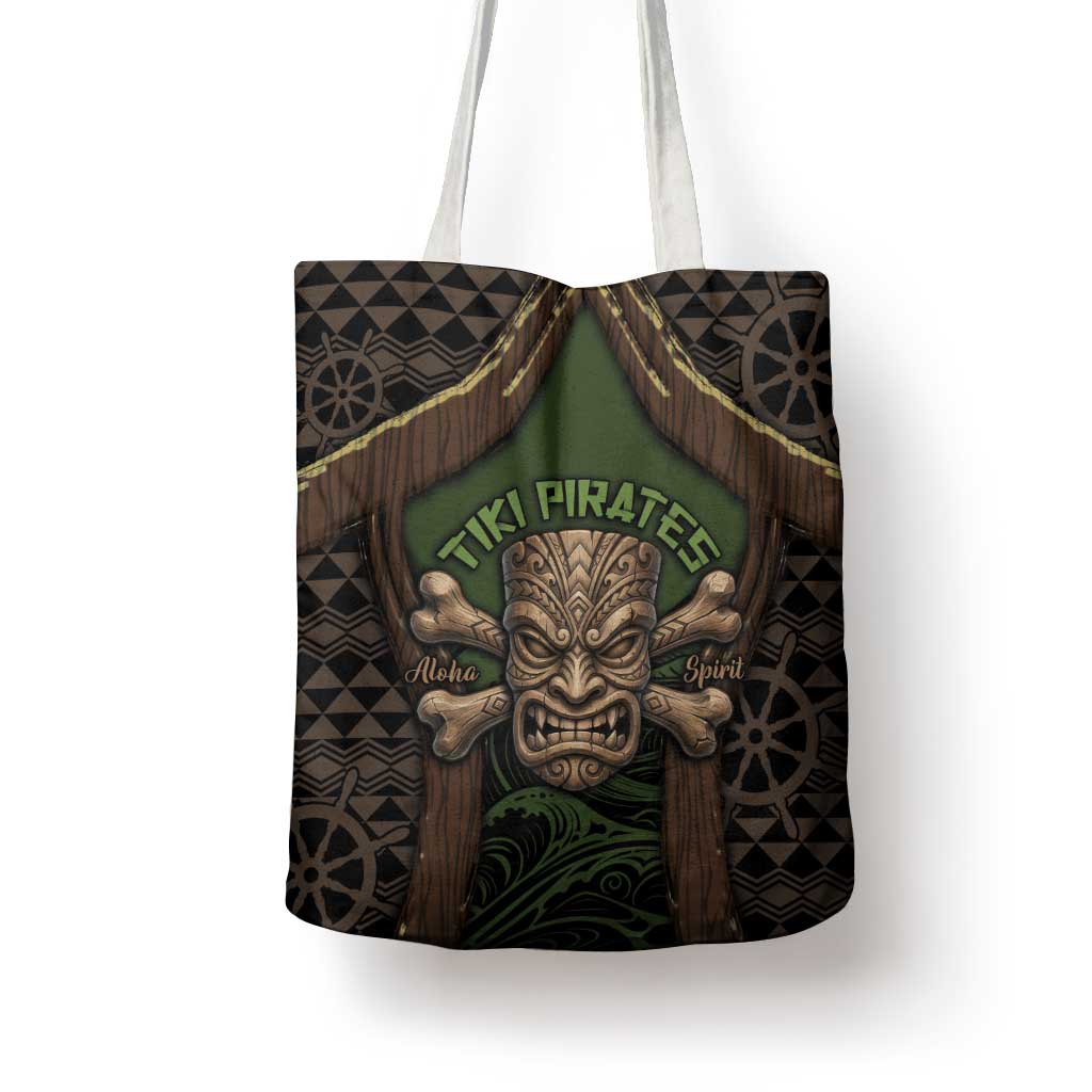 Hawaii Tiki Pirates Tote Bag Kakau Pattern Polynesian Style
