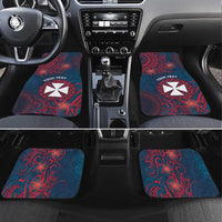 Wallis And Futuna Car Mats Hibiscus Polynesian Tribal Pattern