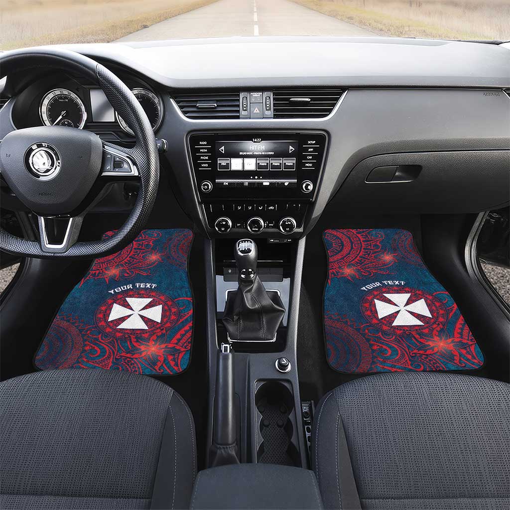 Wallis And Futuna Car Mats Hibiscus Polynesian Tribal Pattern