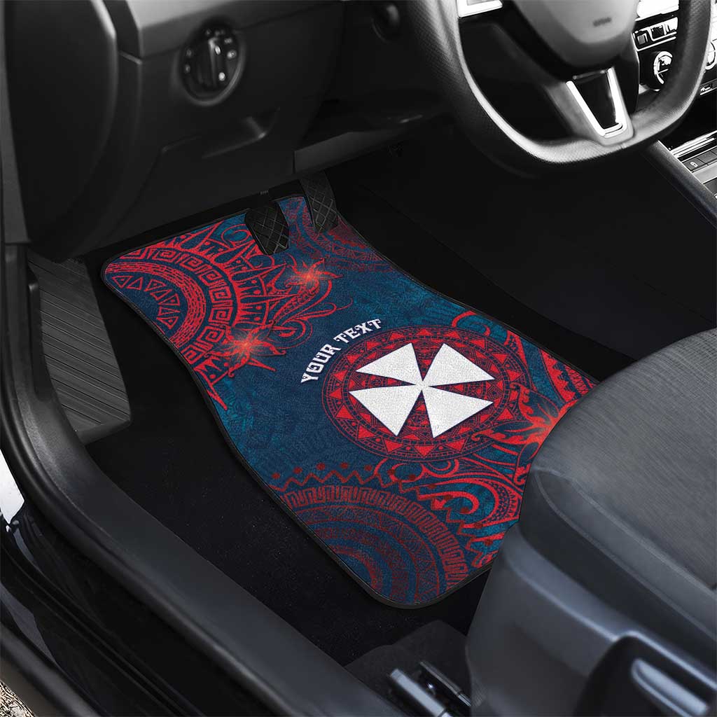 Wallis And Futuna Car Mats Hibiscus Polynesian Tribal Pattern