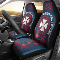 Wallis And Futuna Car Seat Cover Hibiscus Polynesian Tribal Pattern