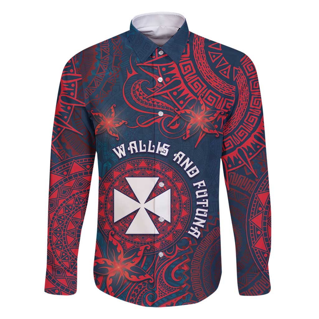 Personalised Wallis And Futuna Family Matching Long Sleeve Bodycon Dress and Hawaiian Shirt Hibiscus Polynesian Tribal Pattern