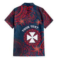 Personalised Wallis And Futuna Family Matching Mermaid Dress and Hawaiian Shirt Hibiscus Polynesian Tribal Pattern