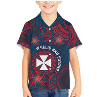 Personalised Wallis And Futuna Family Matching Mermaid Dress and Hawaiian Shirt Hibiscus Polynesian Tribal Pattern