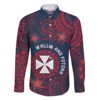 Personalised Wallis And Futuna Family Matching Off Shoulder Short Dress and Hawaiian Shirt Hibiscus Polynesian Tribal Pattern