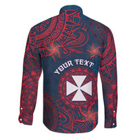 Personalised Wallis And Futuna Family Matching Puletasi and Hawaiian Shirt Hibiscus Polynesian Tribal Pattern