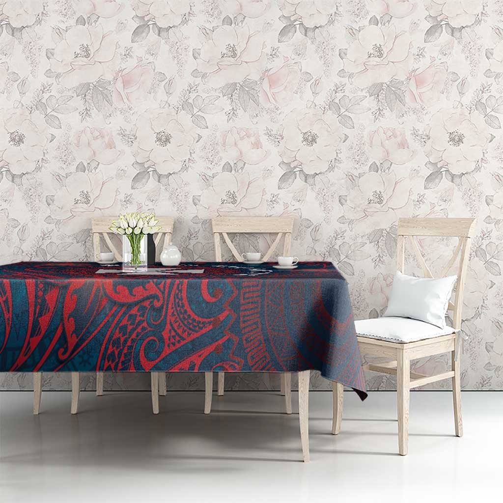 Wallis And Futuna Tablecloth Hibiscus Polynesian Tribal Pattern
