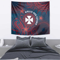 Wallis And Futuna Tapestry Hibiscus Polynesian Tribal Pattern