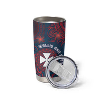 Personalised Wallis And Futuna Tumbler Cup Hibiscus Polynesian Tribal Pattern
