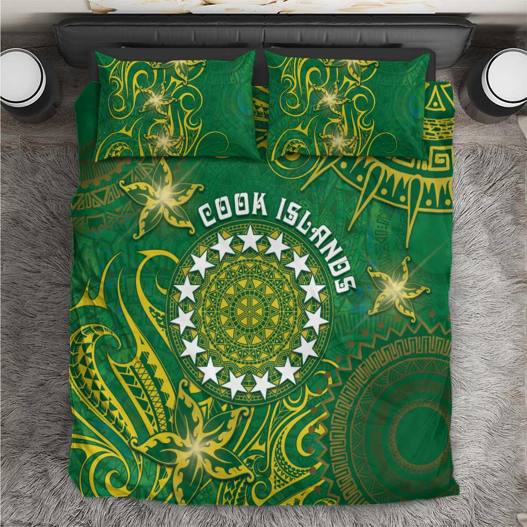 Cook Islands Bedding Set Hibiscus Polynesian Tribal Pattern