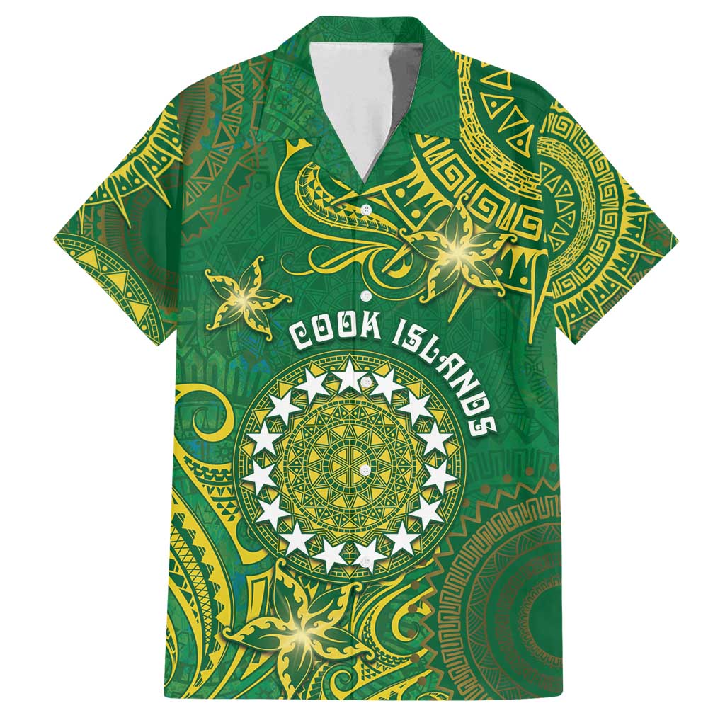 Personalised Cook Islands Family Matching Long Sleeve Bodycon Dress and Hawaiian Shirt Hibiscus Polynesian Tribal Pattern