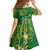 Personalised Cook Islands Family Matching Off Shoulder Short Dress and Hawaiian Shirt Hibiscus Polynesian Tribal Pattern