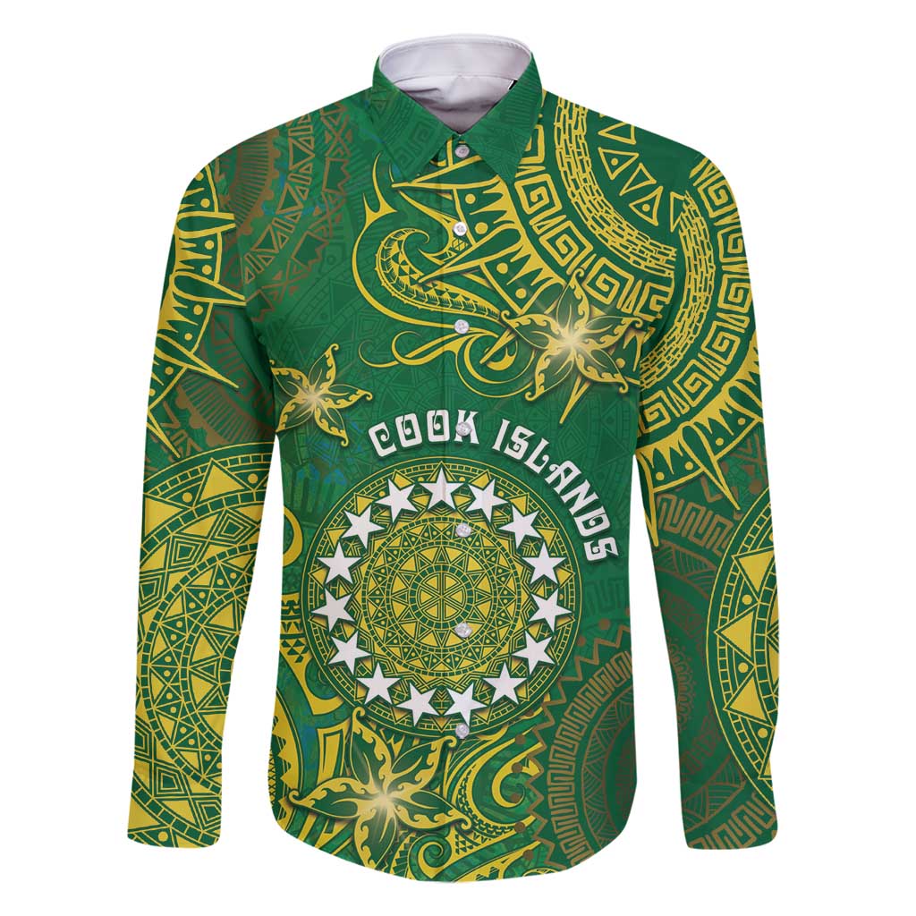 Personalised Cook Islands Family Matching Tank Maxi Dress and Hawaiian Shirt Hibiscus Polynesian Tribal Pattern