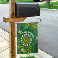 Cook Islands Garden Flag Hibiscus Polynesian Tribal Pattern