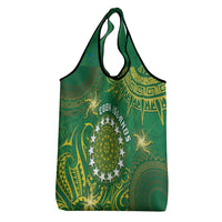 Cook Islands Grocery Bag Hibiscus Polynesian Tribal Pattern