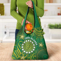 Cook Islands Grocery Bag Hibiscus Polynesian Tribal Pattern