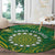 Cook Islands Round Carpet Hibiscus Polynesian Tribal Pattern
