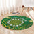 Cook Islands Round Carpet Hibiscus Polynesian Tribal Pattern