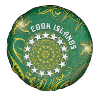 Cook Islands Spare Tire Cover Hibiscus Polynesian Tribal Pattern