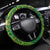 Cook Islands Steering Wheel Cover Hibiscus Polynesian Tribal Pattern