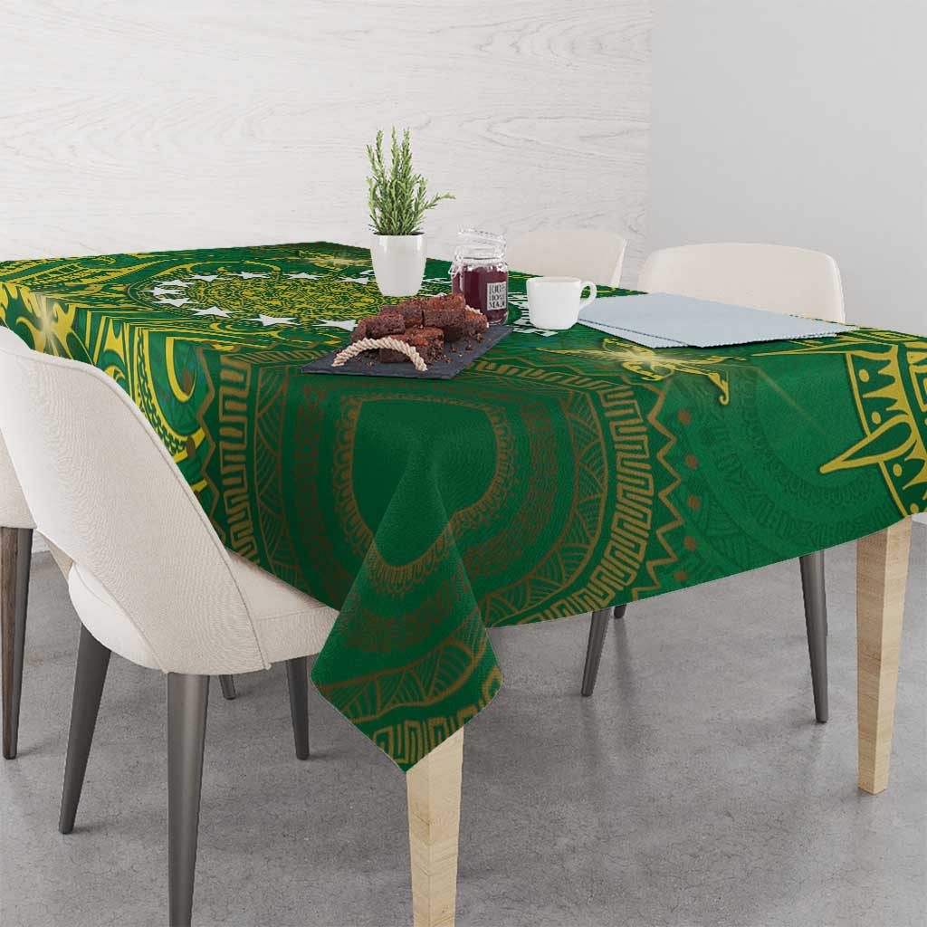 Cook Islands Tablecloth Hibiscus Polynesian Tribal Pattern