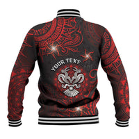 Personalised Easter Island Baseball Jacket Hibiscus Polynesian Tribal Pattern DT05 - Polynesian Pride