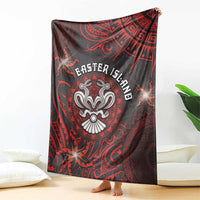 Easter Island Blanket Hibiscus Polynesian Tribal Pattern