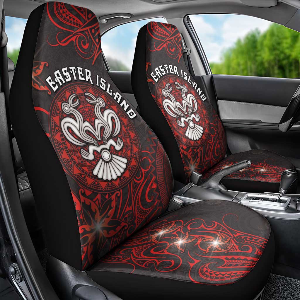 Easter Island Car Seat Cover Hibiscus Polynesian Tribal Pattern DT05 - Polynesian Pride