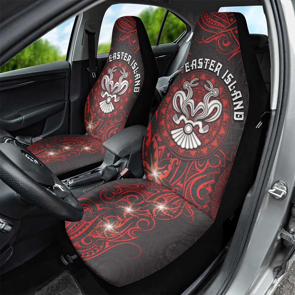 Easter Island Car Seat Cover Hibiscus Polynesian Tribal Pattern DT05 - Polynesian Pride