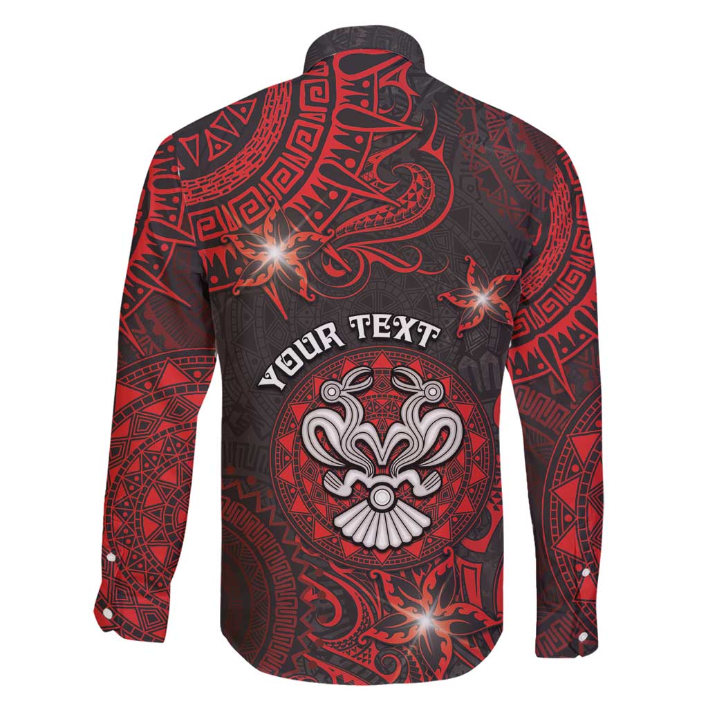 Personalised Easter Island Family Matching Long Sleeve Bodycon Dress and Hawaiian Shirt Hibiscus Polynesian Tribal Pattern DT05 - Polynesian Pride