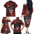 Personalised Easter Island Family Matching Off The Shoulder Long Sleeve Dress and Hawaiian Shirt Hibiscus Polynesian Tribal Pattern