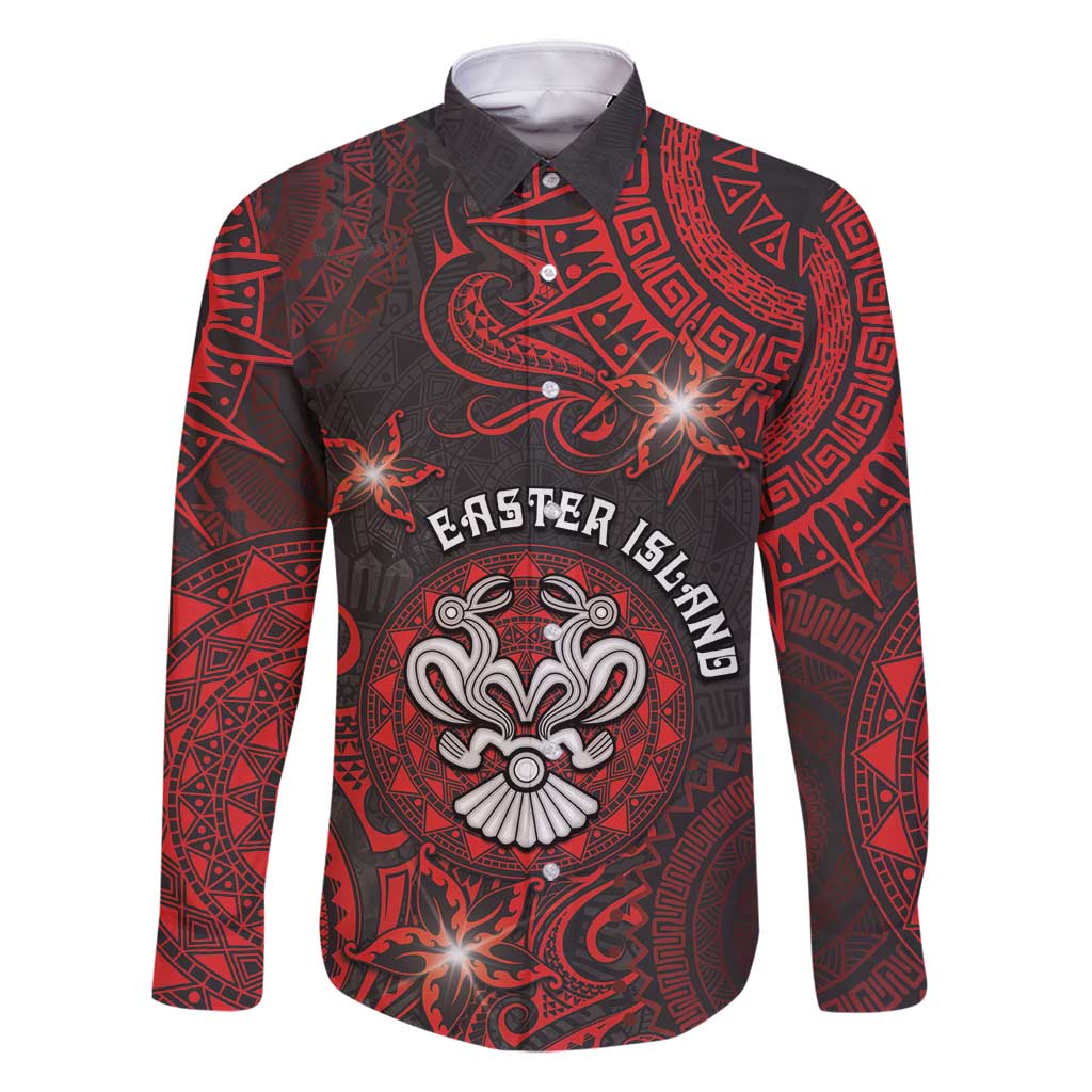 Personalised Easter Island Family Matching Off Shoulder Short Dress and Hawaiian Shirt Hibiscus Polynesian Tribal Pattern