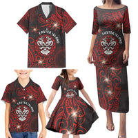 Personalised Easter Island Family Matching Puletasi and Hawaiian Shirt Hibiscus Polynesian Tribal Pattern DT05 - Polynesian Pride