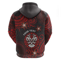 Personalised Easter Island Hoodie Hibiscus Polynesian Tribal Pattern