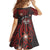 Personalised Easter Island Kid Short Sleeve Dress Hibiscus Polynesian Tribal Pattern