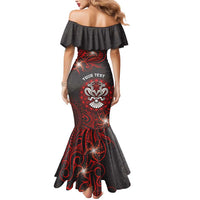 Personalised Easter Island Mermaid Dress Hibiscus Polynesian Tribal Pattern