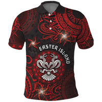 Personalised Easter Island Polo Shirt Hibiscus Polynesian Tribal Pattern