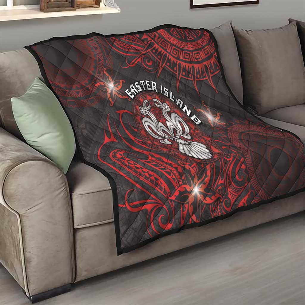 Easter Island Quilt Hibiscus Polynesian Tribal Pattern