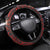 Easter Island Steering Wheel Cover Hibiscus Polynesian Tribal Pattern