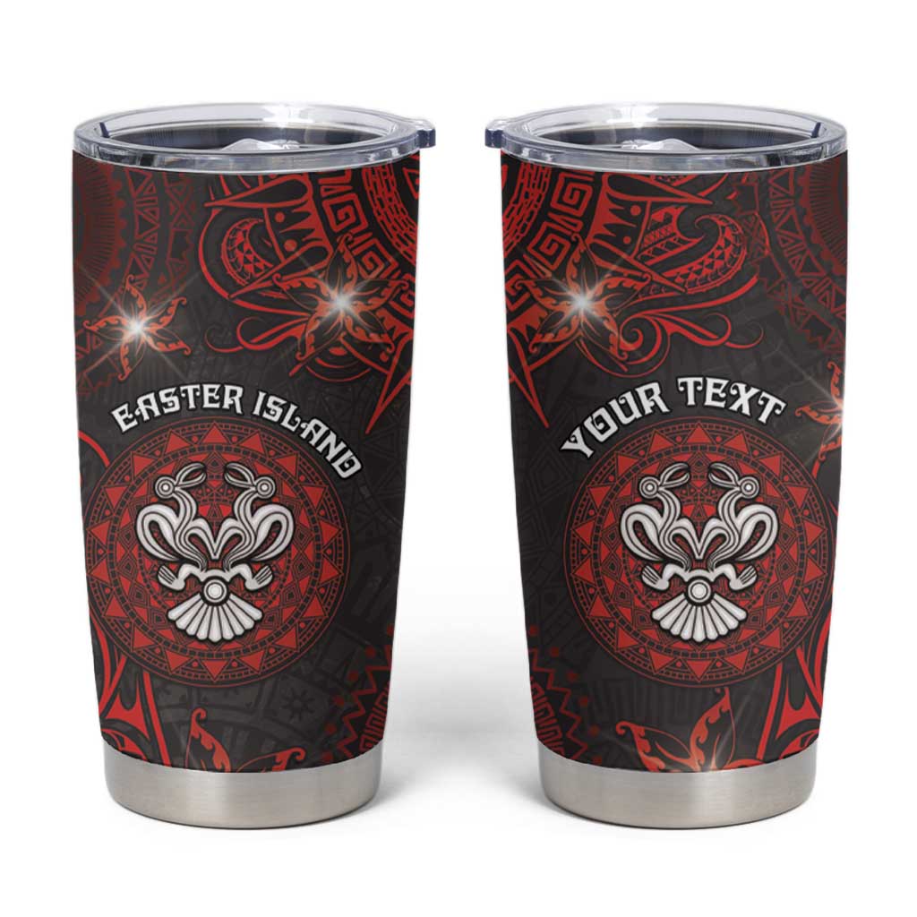 Personalised Easter Island Tumbler Cup Hibiscus Polynesian Tribal Pattern