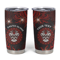 Personalised Easter Island Tumbler Cup Hibiscus Polynesian Tribal Pattern