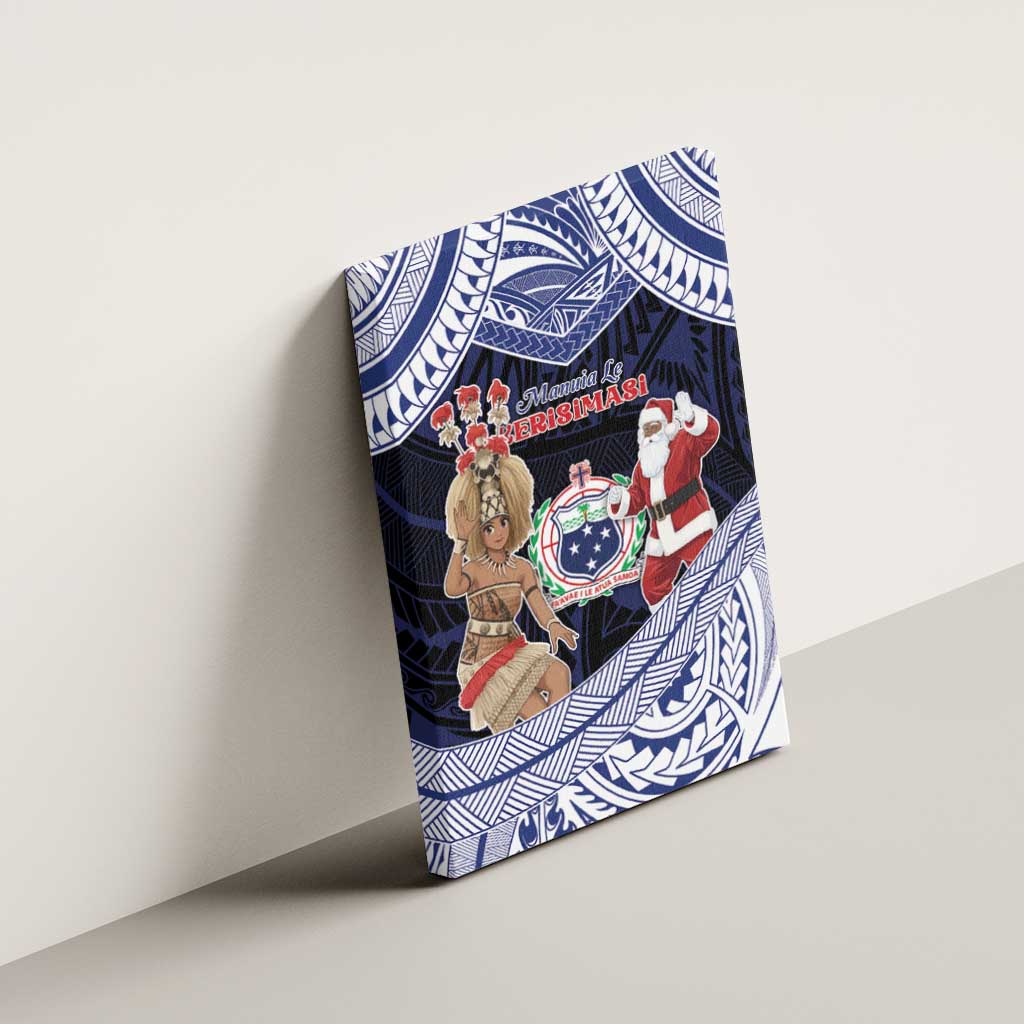 Samoa Christmas Canvas Wall Art Samoan Siva Dance With Santa - Polynesian Pride