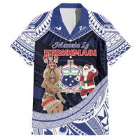 Samoa Christmas Hawaiian Shirt Samoan Siva Dance With Santa - Polynesian Pride