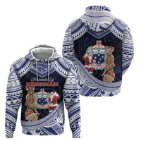 Samoa Christmas Hoodie Samoan Siva Dance With Santa - Polynesian Pride