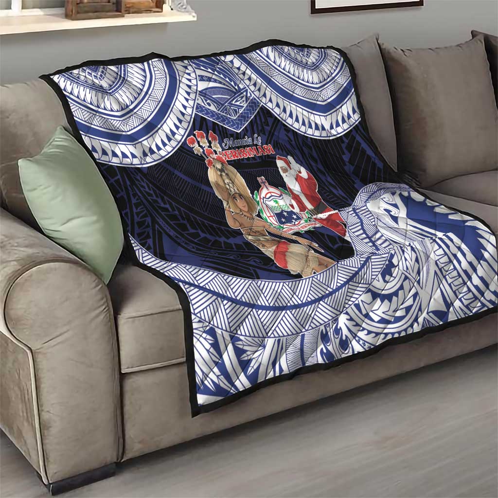 Samoa Christmas Quilt Samoan Siva Dance With Santa - Polynesian Pride